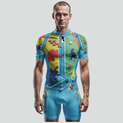 Dinosaur Short Sleeve Cycling Jersey