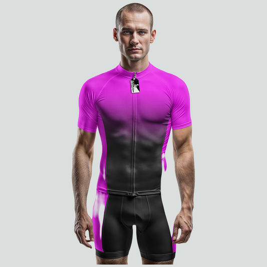 Pink Short Sleeve Cycling Jersey