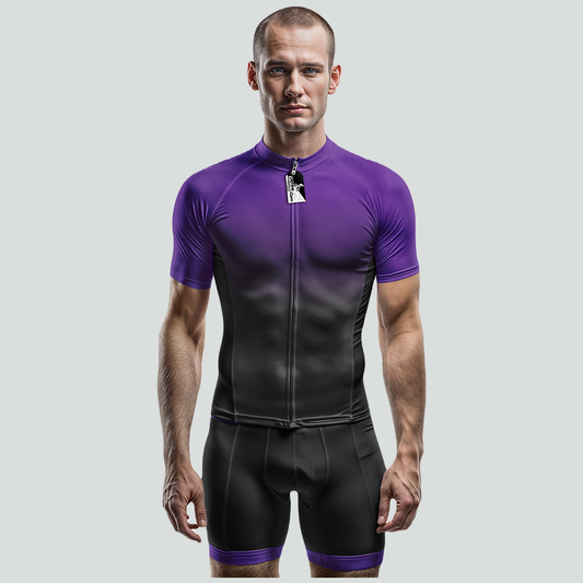 Purple Short Sleeve Cycling Jersey