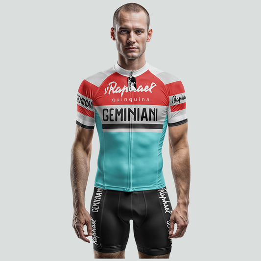 Retro St Raphael Quinquina Geminiani Cycling Jersey Short Sleeve