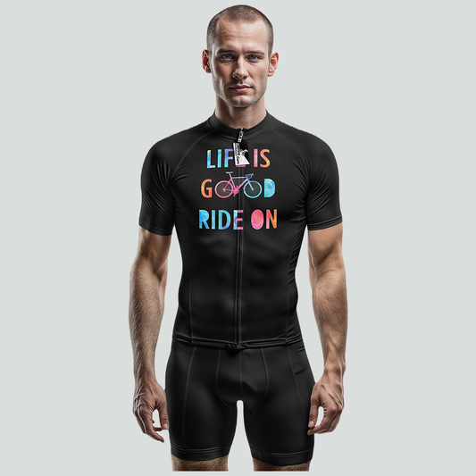 Life is Good Ride On wielershirt met korte mouwen