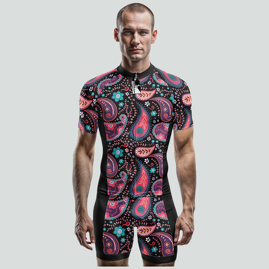 Floral Short Sleeve Cycling Jersey