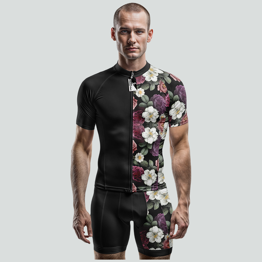 Flower Black Fietsshirt