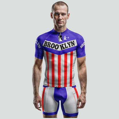 Retro Brooklyn Fietsshirt Korte Mouw