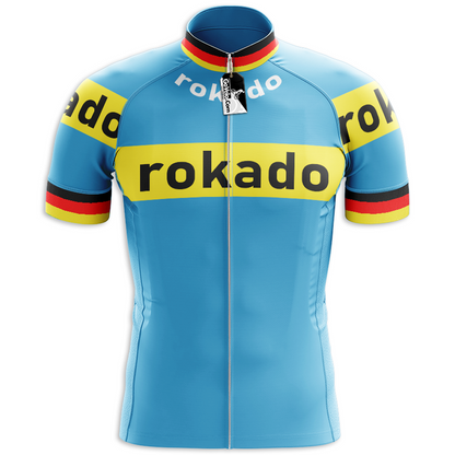 Retro Rokado Vintage wielershirt met korte mouwen