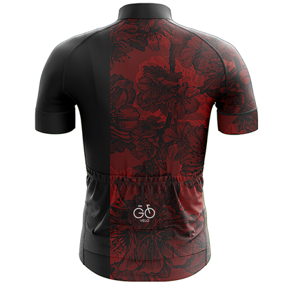 Flowers Short Sleeve Cycling Jersey