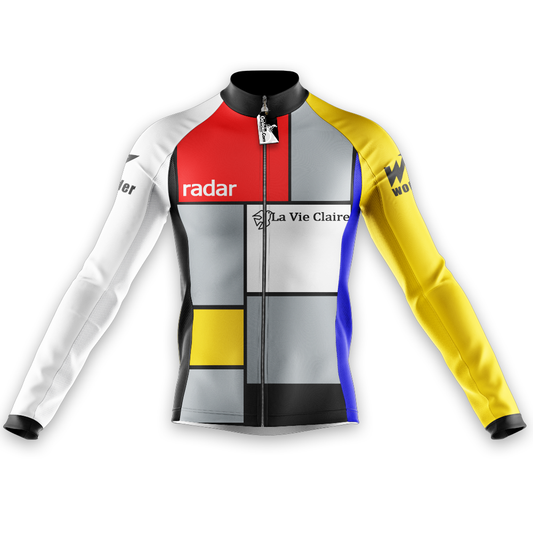 Retro La Vie Claire Long Sleeve Cycling Jersey