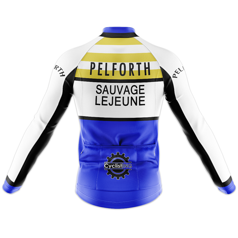 Pelforth Sauvage Lejeune Retro Cycling Jersey Long Sleeve