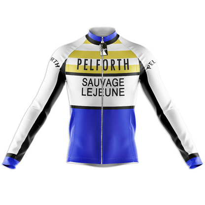 Pelforth Sauvage Lejeune Retro Cycling Jersey Long Sleeve