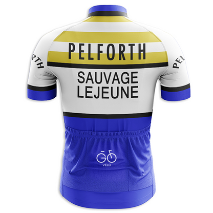 Pelforth Sauvage Lejeune Retro Cycling Jersey Short Sleeve