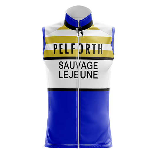 Pelforth Sauvage Lejeune Retro Cycling Jersey Sleeveless