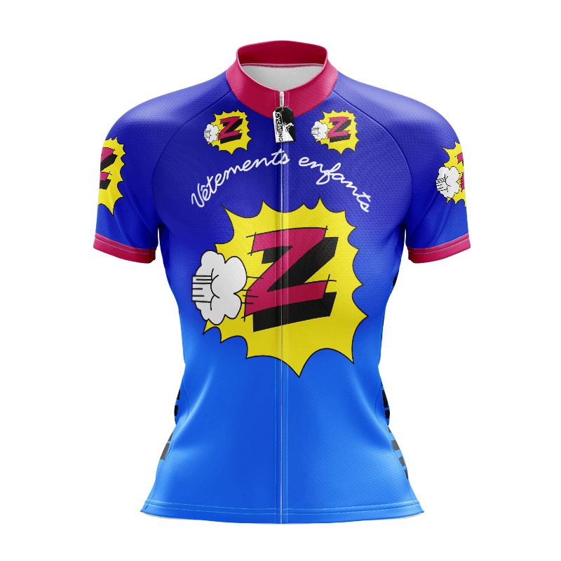 Z Vetements Enfants Retro Cycling Jersey Short Sleeve