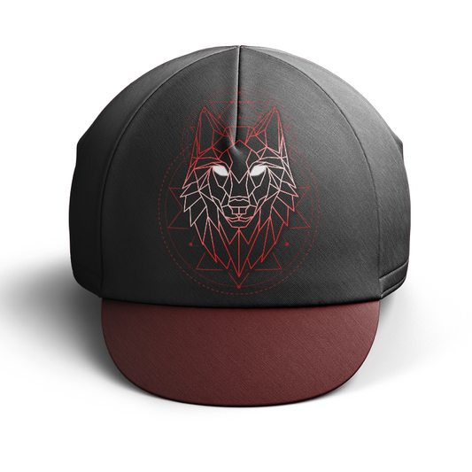 Geometric Wolf Cycling Cap