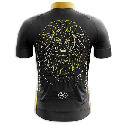 Geometric Lion Short Sleeve Cycling Jersey