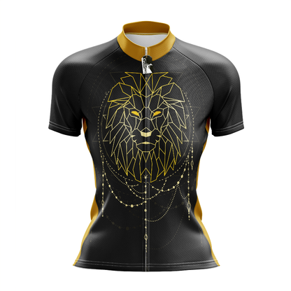 Geometric Lion Short Sleeve Cycling Jersey