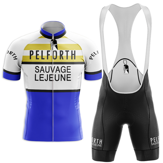 Pelforth Sauvage Retro Cycling Kit with Free Cap