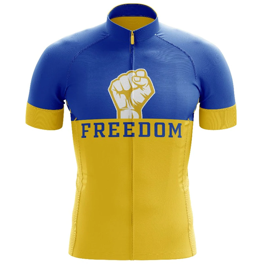 Oekraïne Freedom Fietsshirt Korte Mouw